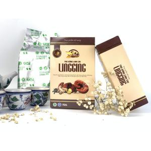 Trà Gừng Linh Chi LINGGING, Hộp 12 Gói x 3g